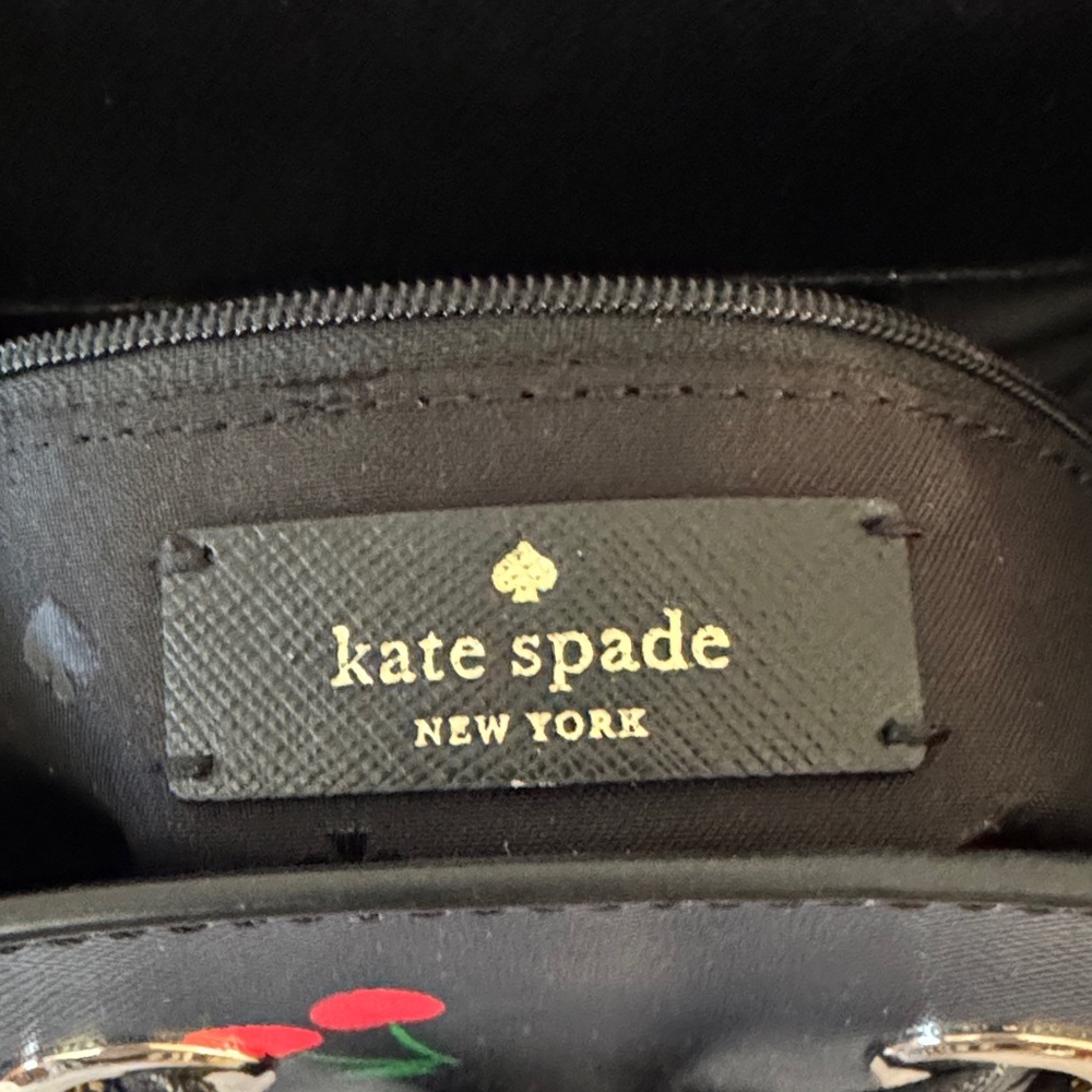 Kate Spade Lizzie Med Flap Tossed Cherry Print Backpack - Picture 11 of 12